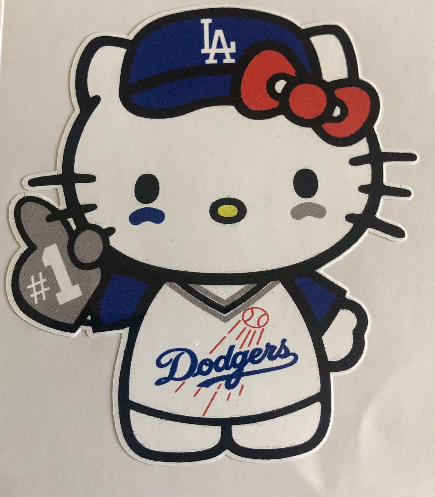 Hello Kitty Los Angeles Dodger Fan Stickers