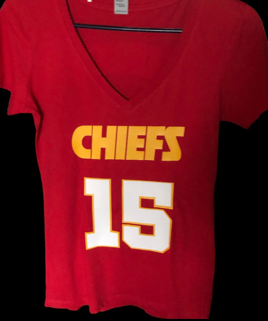 Red Football Fan Mahomes T-shirt