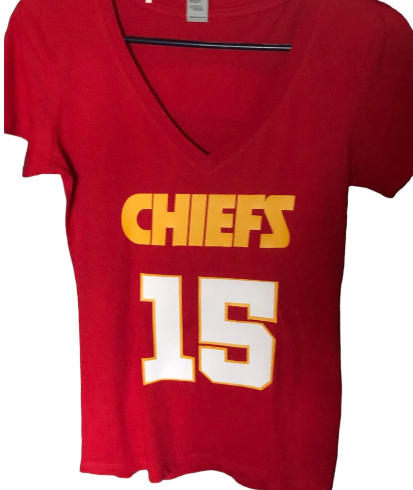 Red Football Fan Mahomes T-shirt