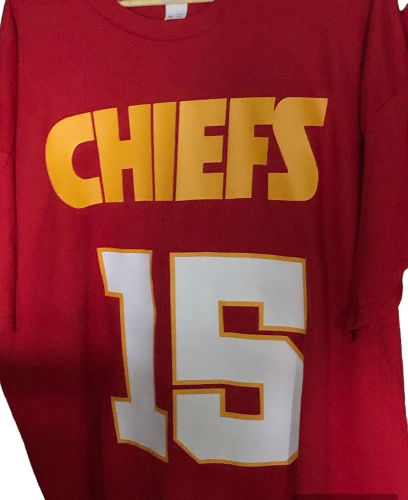 Red Football Fan Mahomes T-shirt