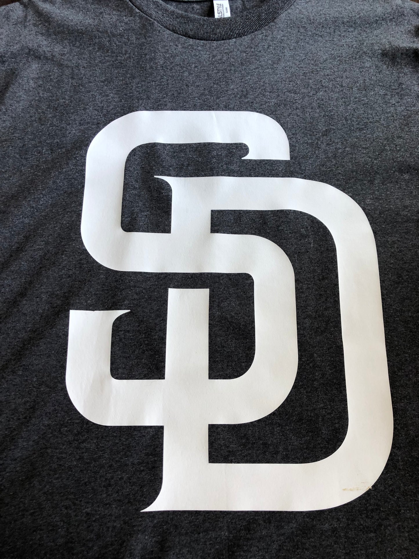 White SD Baseball T-shirt