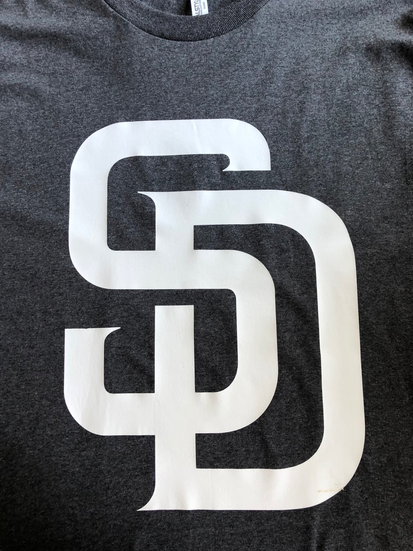 White SD Baseball T-shirt