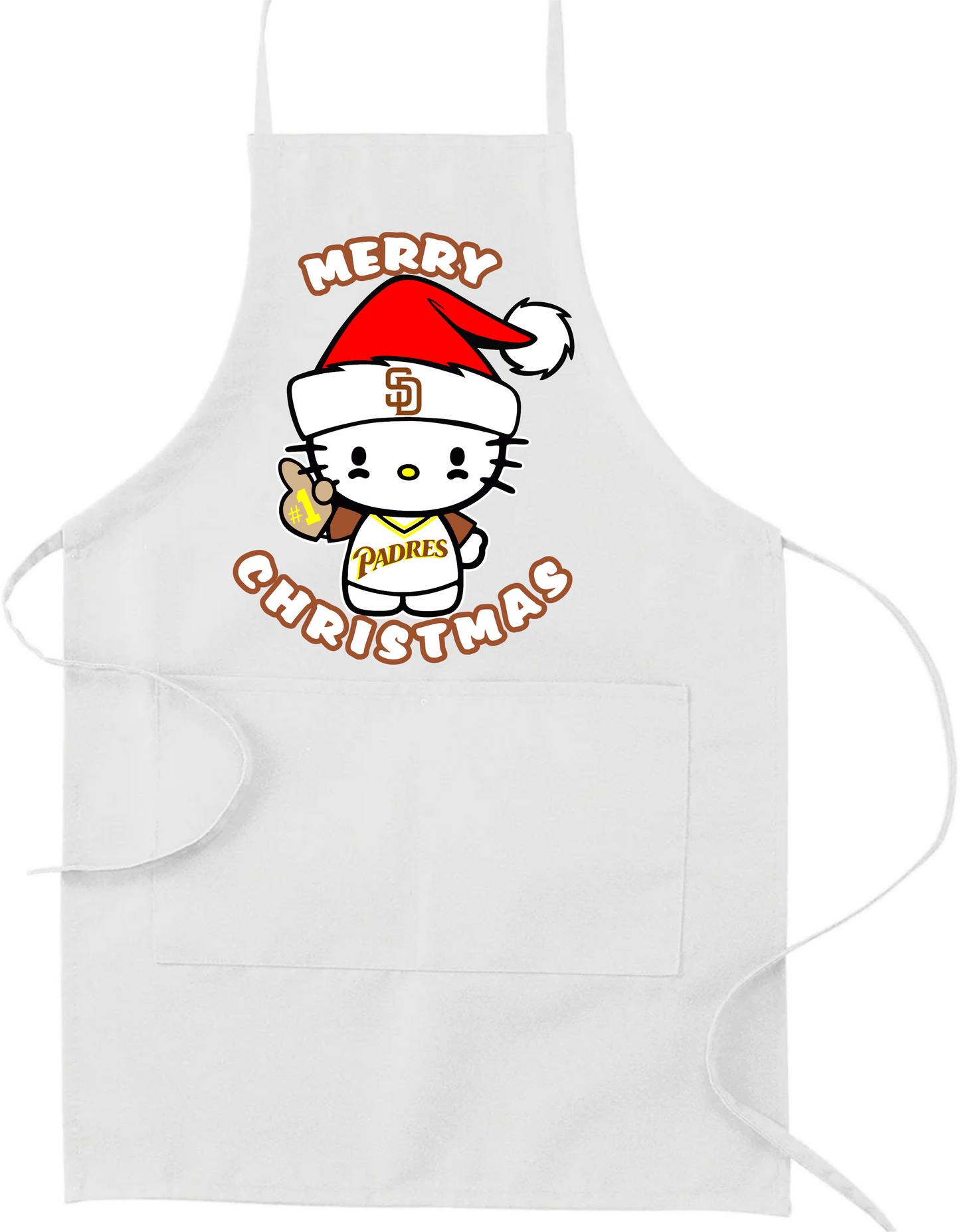 Merry Christmas Padres Baseball Apron
