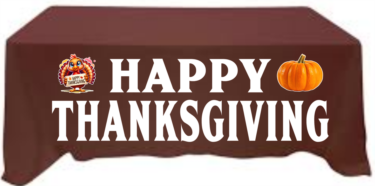 Happy Thanksgiving Tablecloth with pumpkin