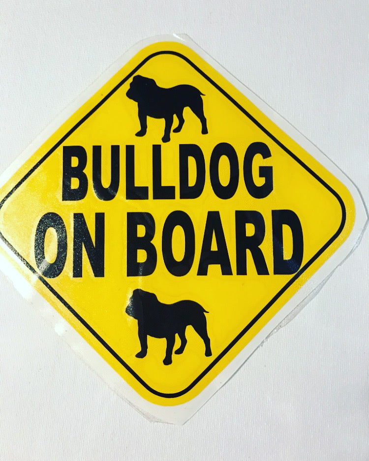 Bulldog on Board Decal