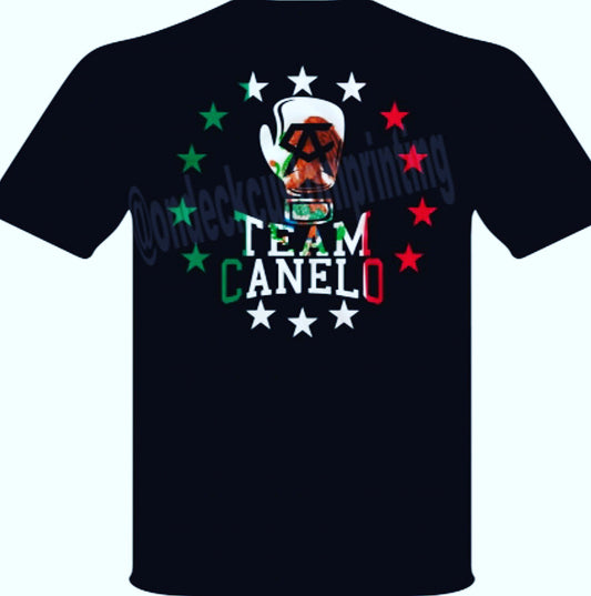 Team Canelo with  Mexican Flag T-shirt