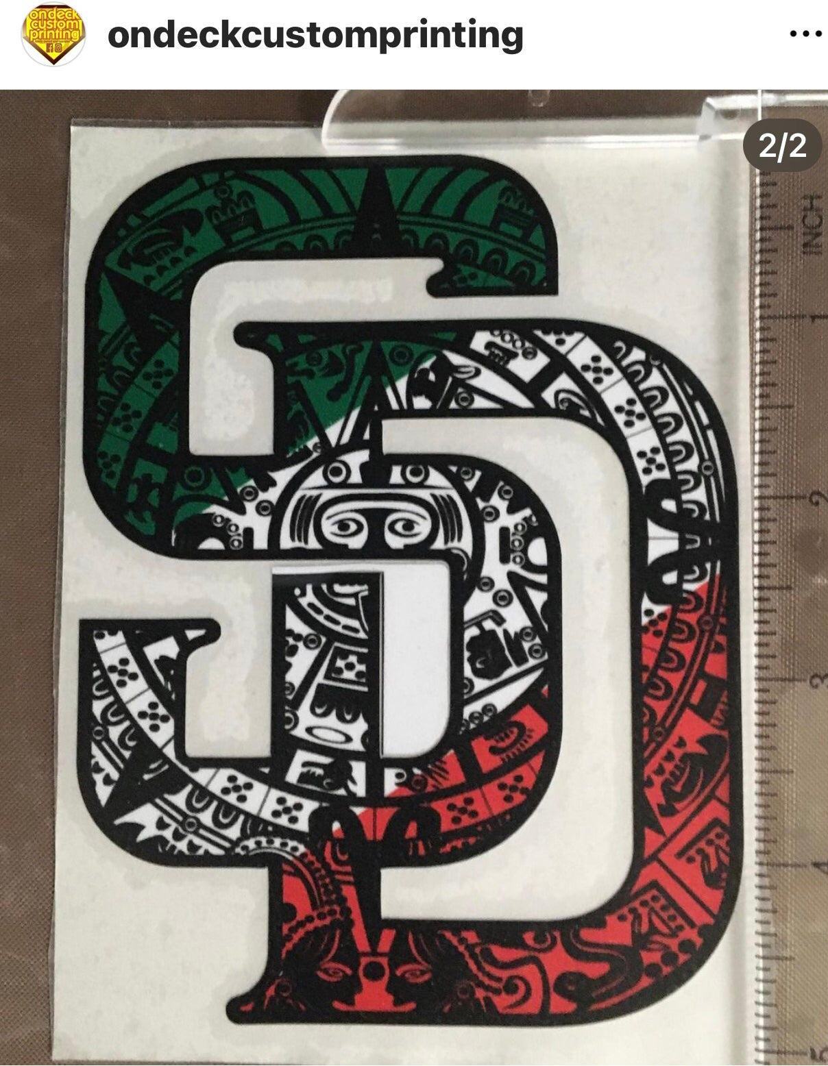 SD Aztec Calendar decal