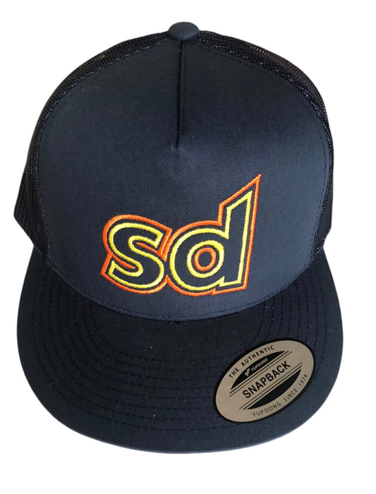 blue orange and yellow sd snapback hat