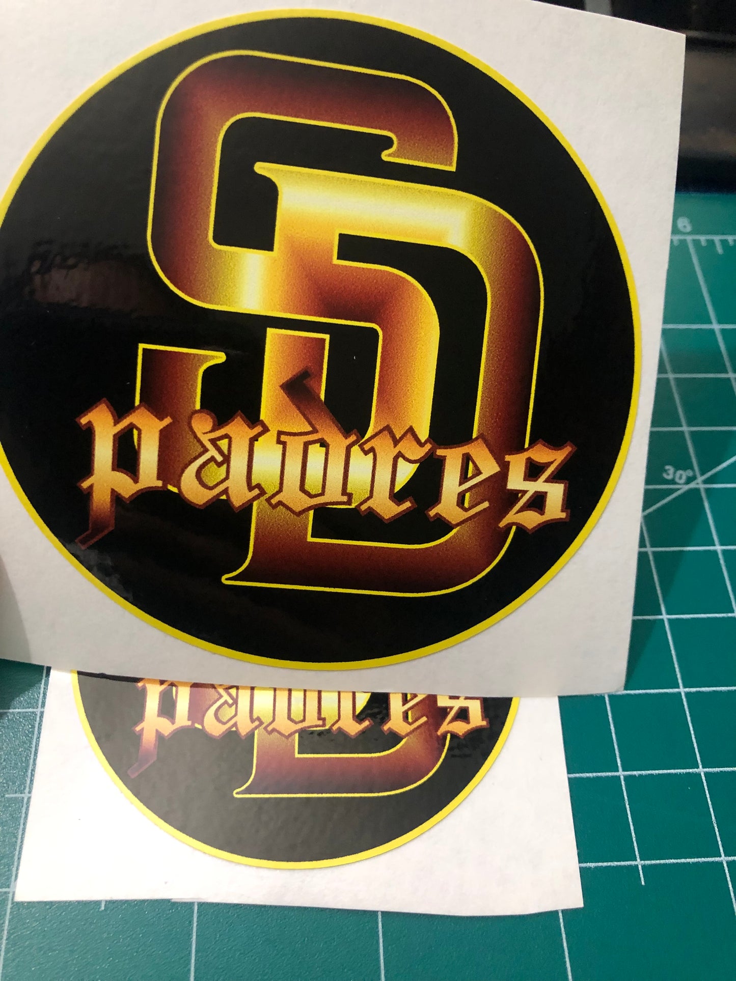 SD Old English Padres Sticker