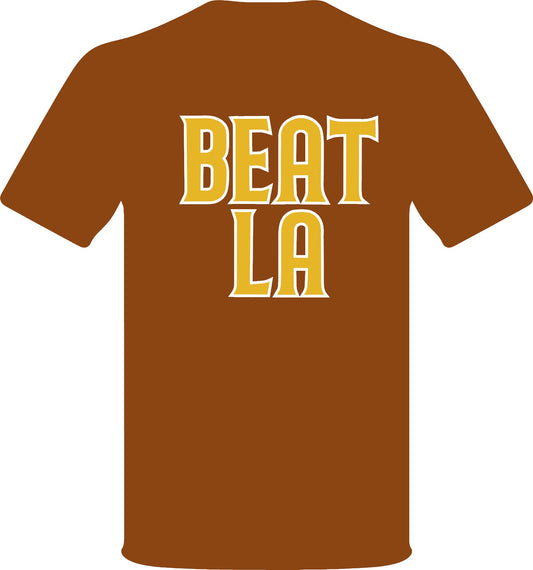 Brown BEAT LA Baseball T-Shirt