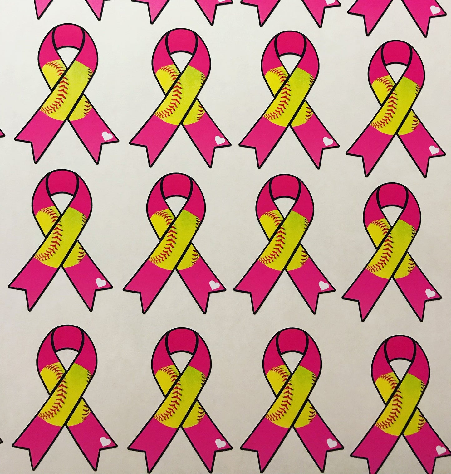 24 Breast Cancer  Softball Helmet Decals