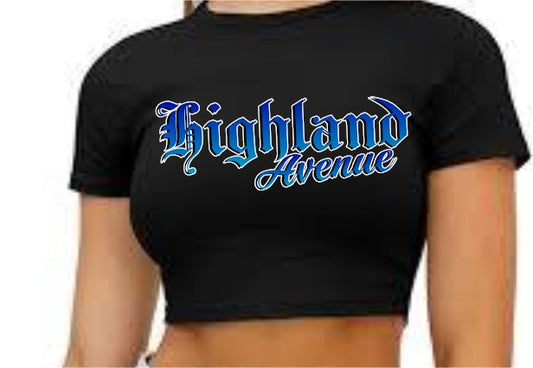 Blue Highland Avenue  Women's Crop Top