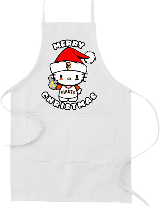 Merry Christmas SF Baseball Apron
