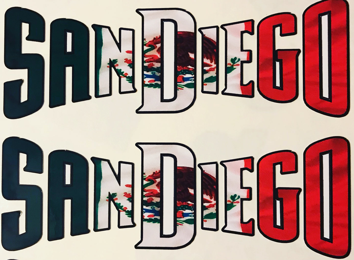 San Diego with Mexican Flag Decal