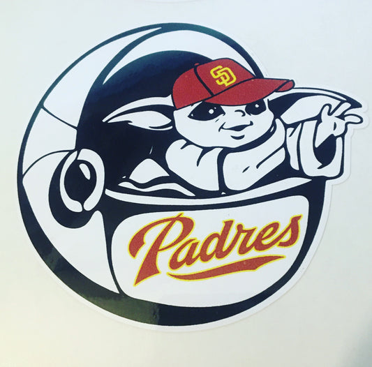 Yoda Padres Sticker